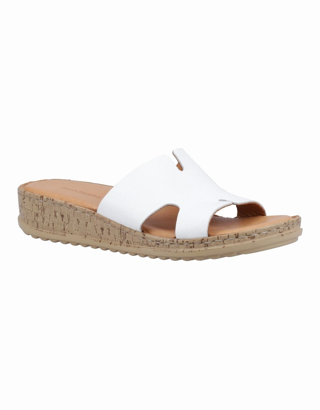 Hush Puppies Womens Sandals Low Wedge Eloise Leather Slip On white Leather (archived) - Size UK 8 - Image 4