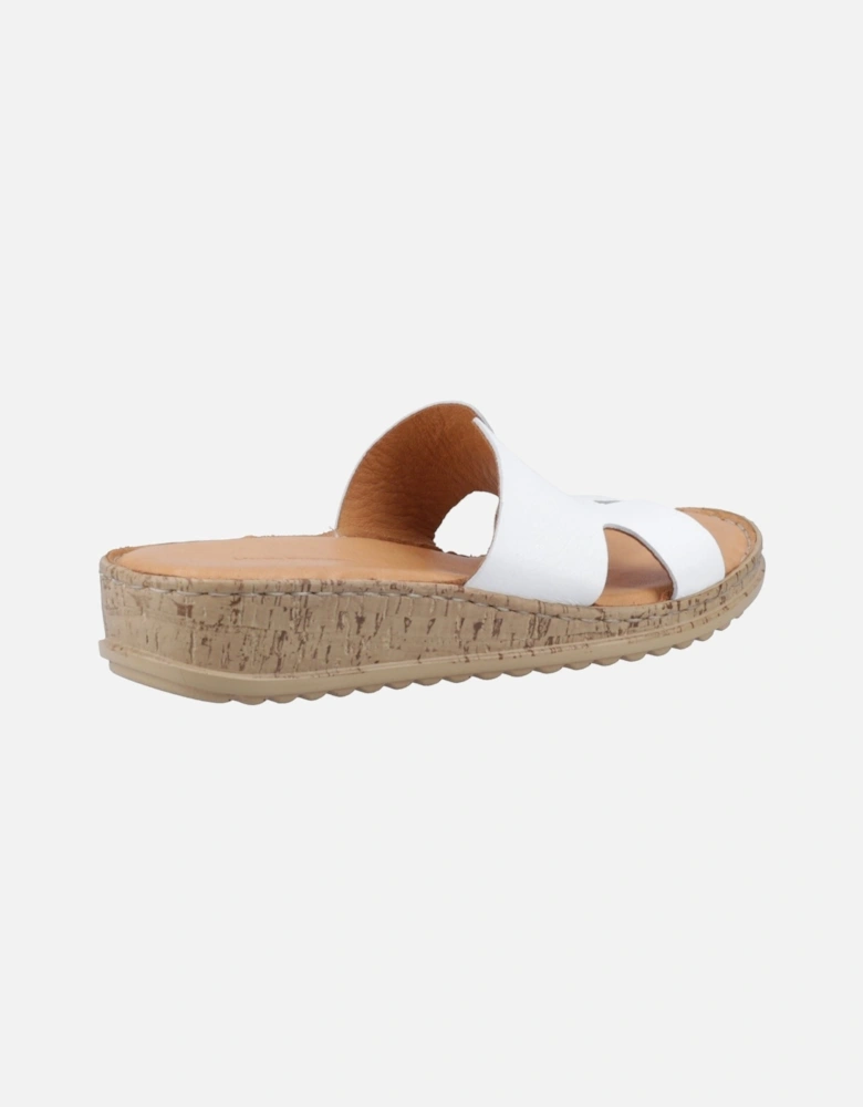 Eloise Leather Women's White Sandals