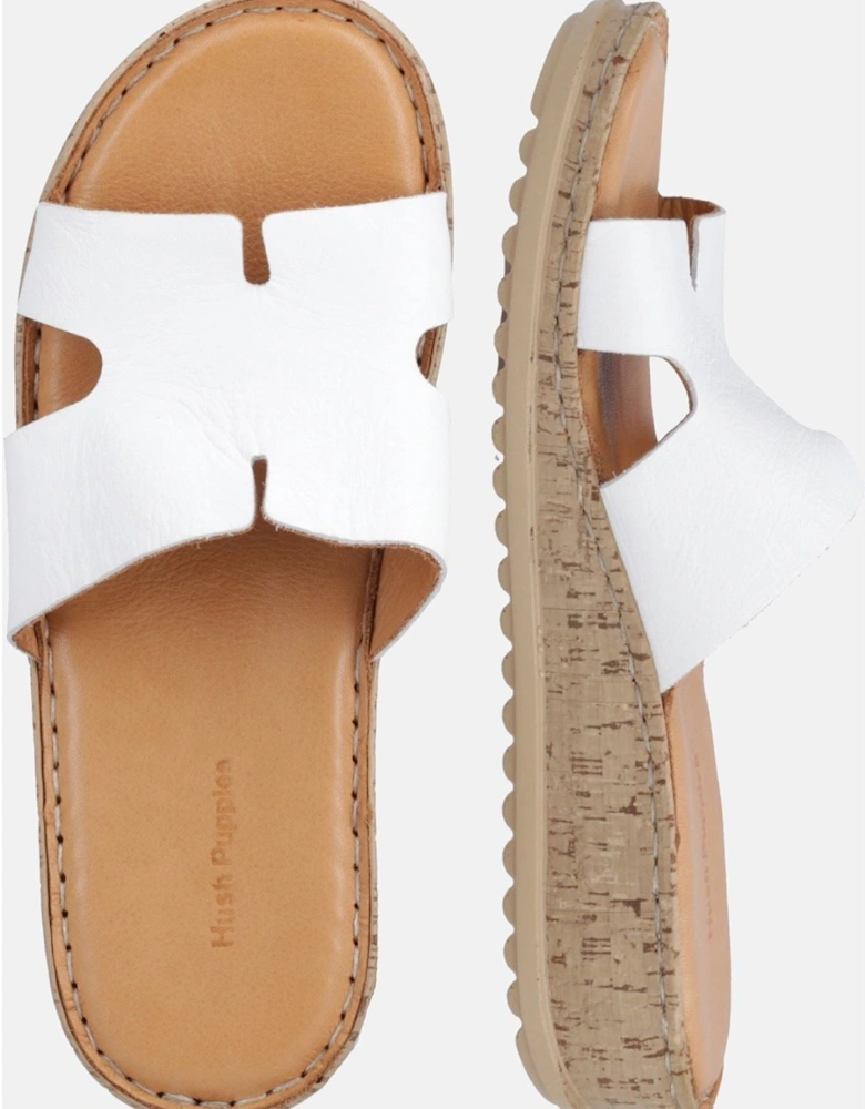 Eloise Leather Women's White Sandals