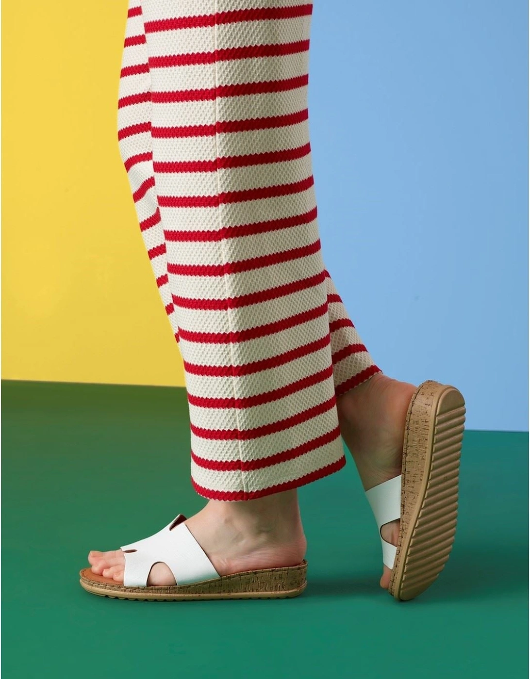 Eloise Leather Women's White Sandals