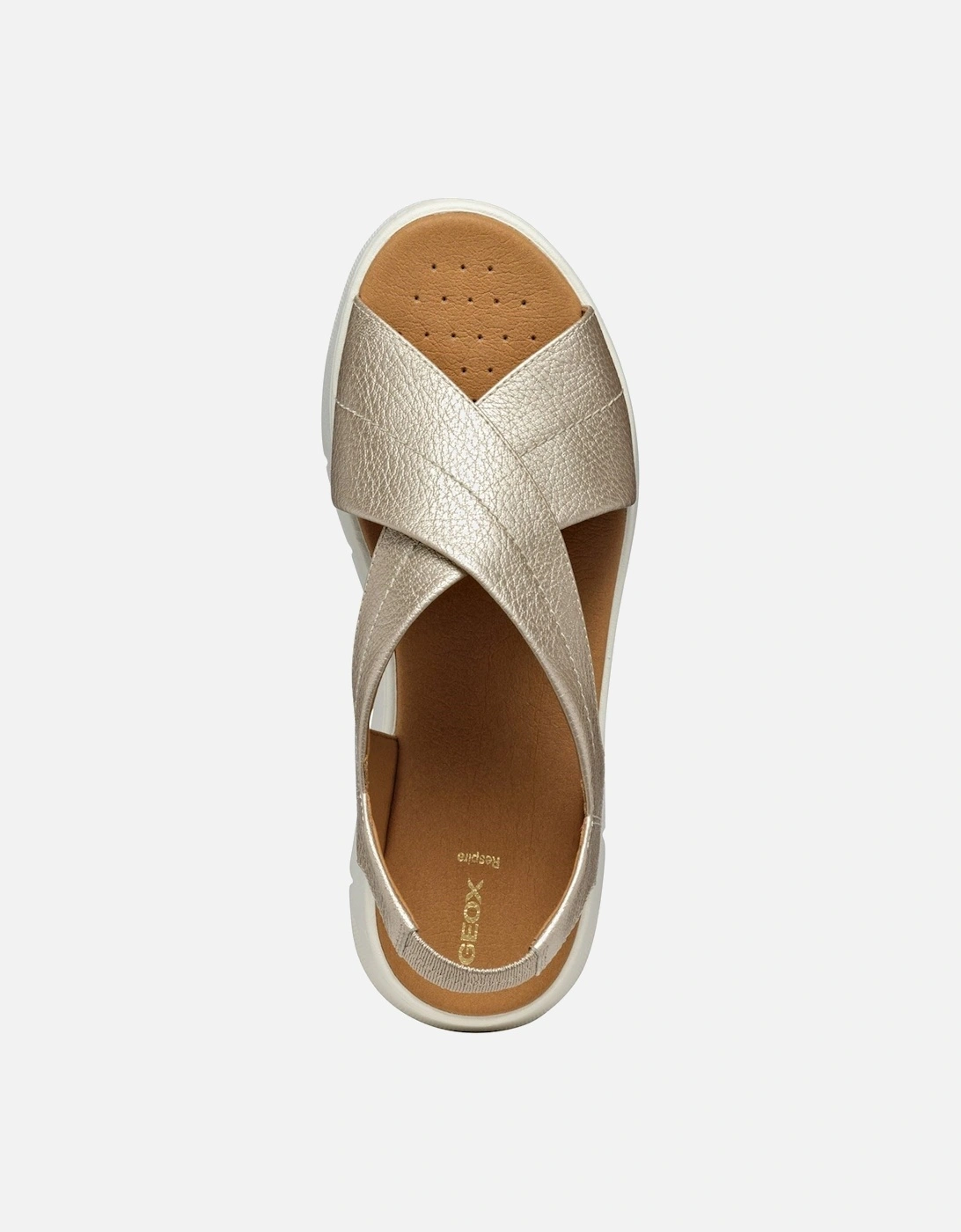 D DANDRA 40 Synthetic Polyurethane Women's Light Gold Sandals