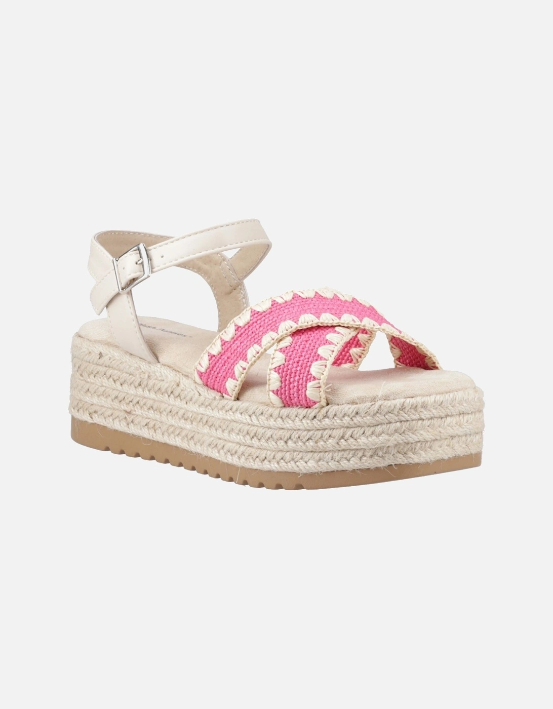 Jemma Espadrille Polyurethane Women's Fuchsia Sandals, 6 of 5