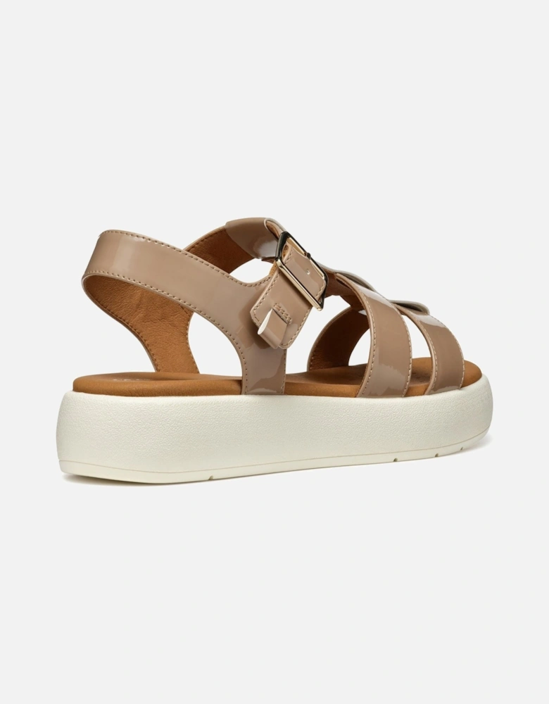 D CAMALEI Synthetic Polyurethane Women's Caramel Sandals