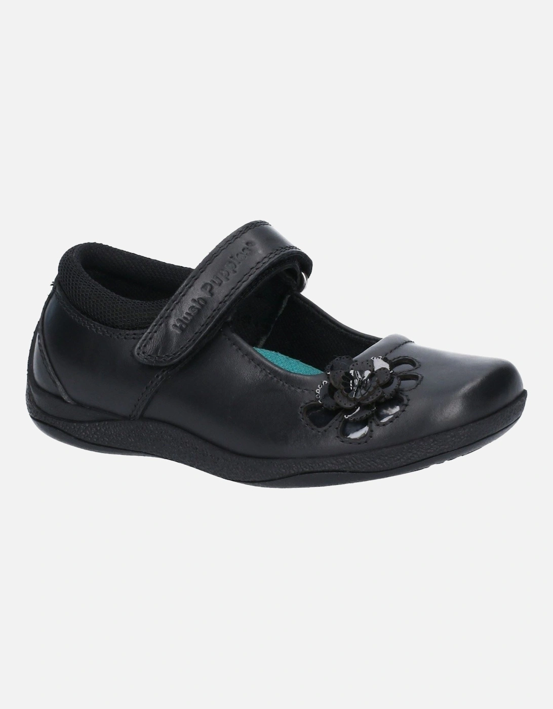Hush Puppies Girl's Hush Puppies Jessica Junior Girls Black Leather Shoes