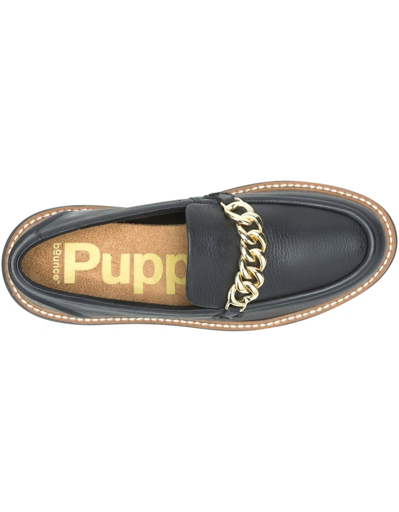 Jodie Leather Women's Black Loafers