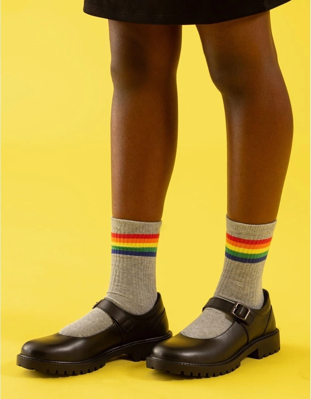 Aurora Senior Leather Girls's Black Shoes