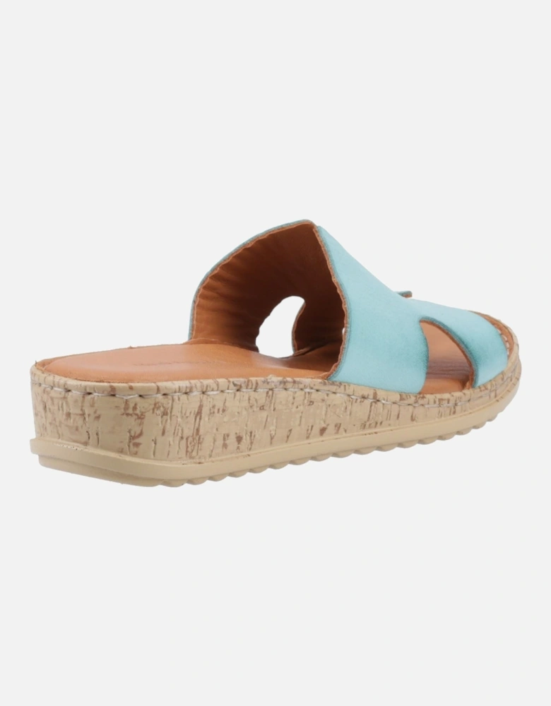 Eloise Leather Women's Aqua Sandals