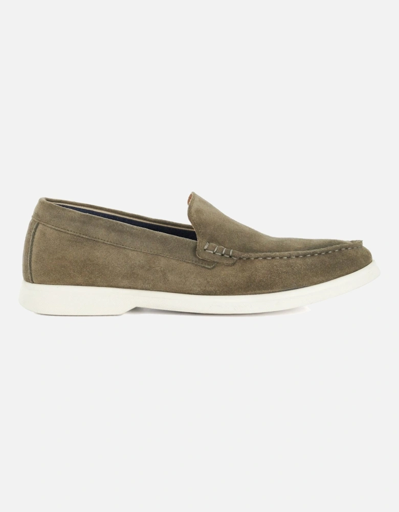 Dune Buftonn Suede Men's Khaki Loafers