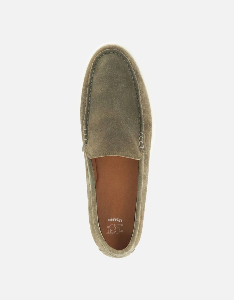 Dune Buftonn Suede Men's Khaki Loafers