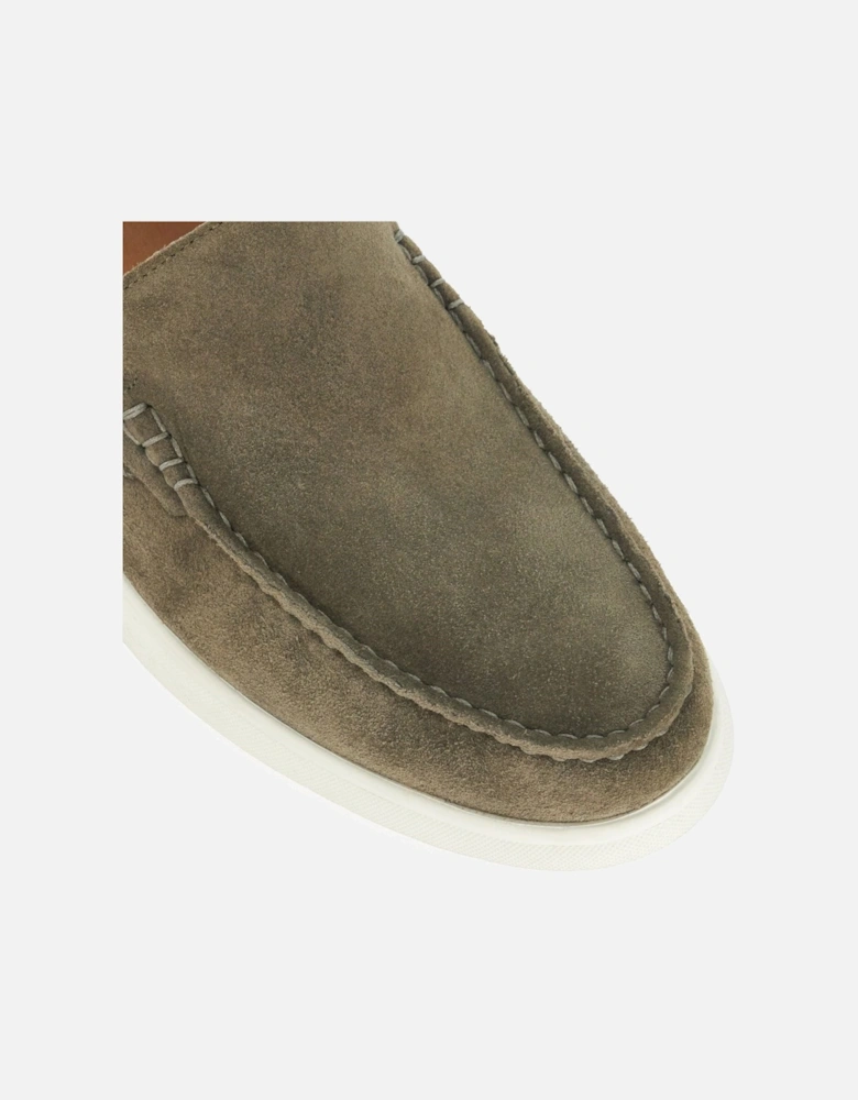 Dune Buftonn Suede Men's Khaki Loafers