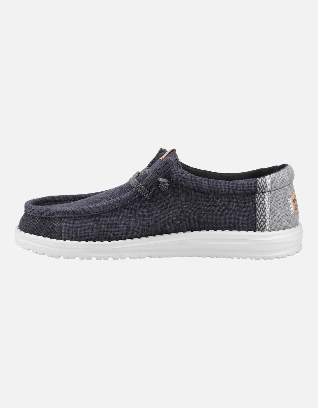 HEYDUDE Wally Jute Jute Men's Black/Granite Grey Moccasins Shoes