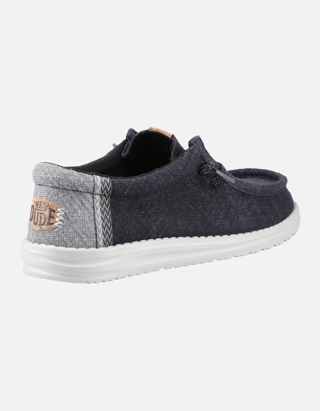 HEYDUDE Wally Jute Jute Men's Black/Granite Grey Moccasins Shoes