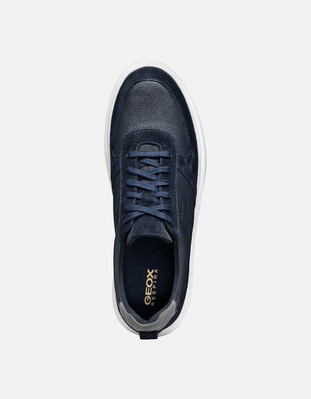 U DEIVEN Leather/Suede Men's Navy Trainers