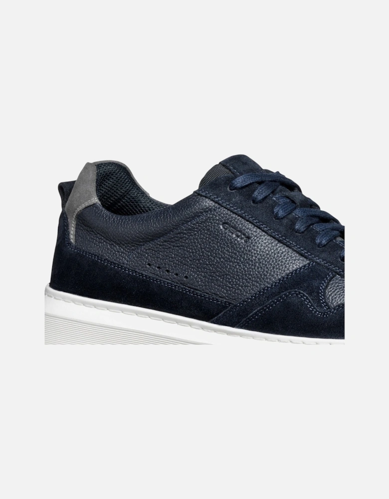 U DEIVEN Leather/Suede Men's Navy Trainers
