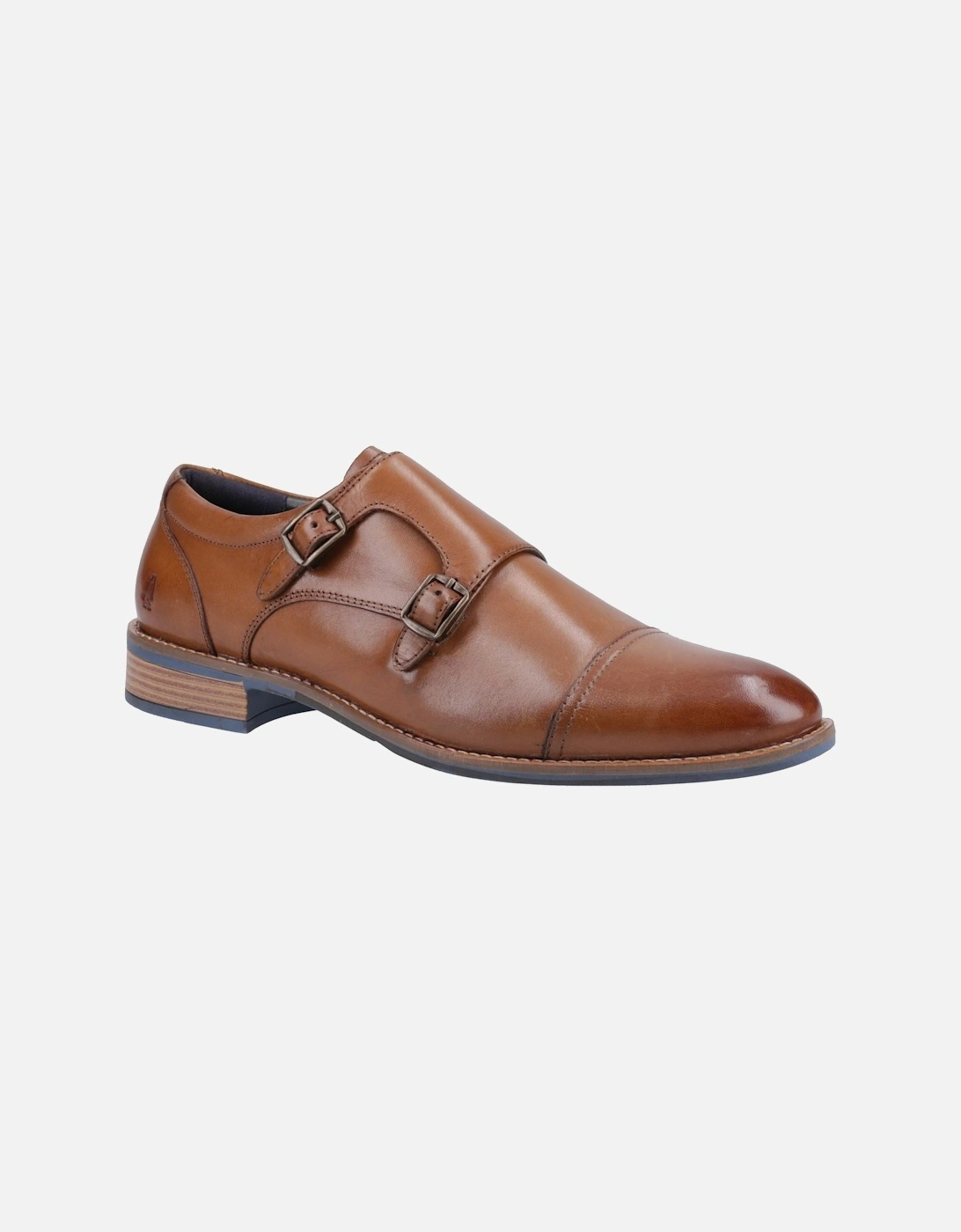 David Leather Men's Tan Double Monk Shoes, 6 of 5