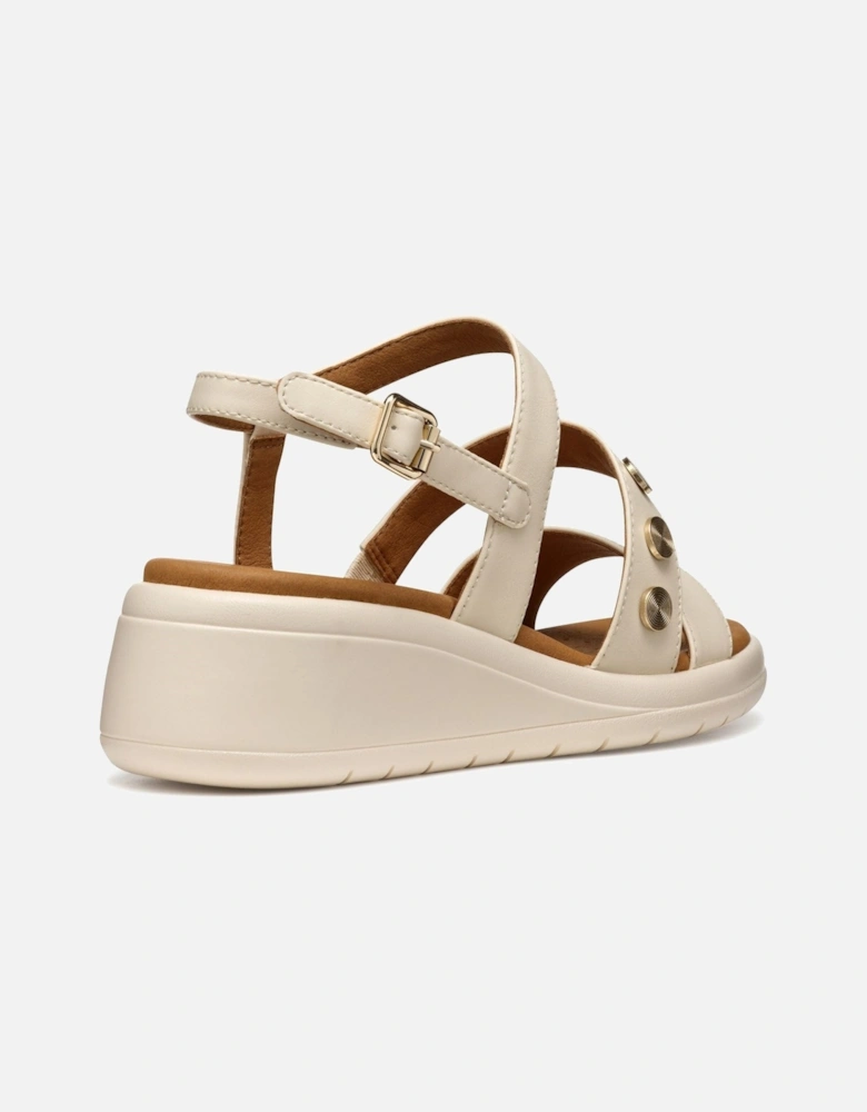 D MELICONIA Synthetic Polyurethane Women's Papyrus Wedges