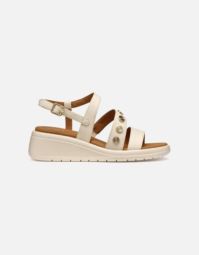 D MELICONIA Synthetic Polyurethane Women's Papyrus Wedges
