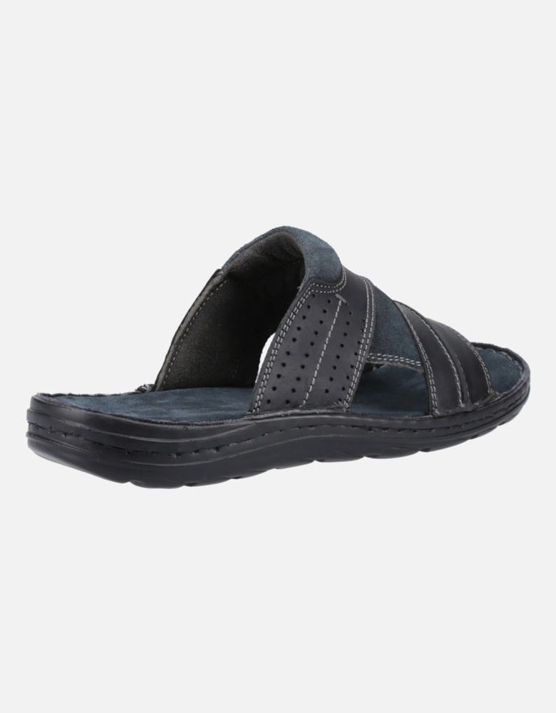Archer Leather Men's Black Sandals