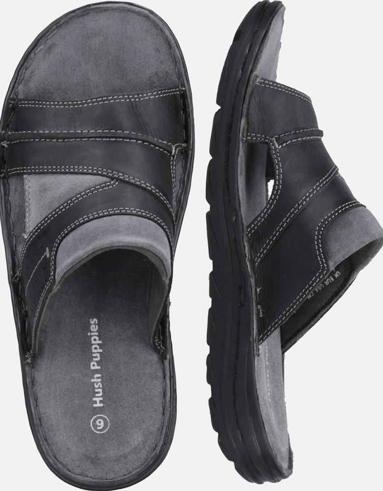 Archer Leather Men's Black Sandals