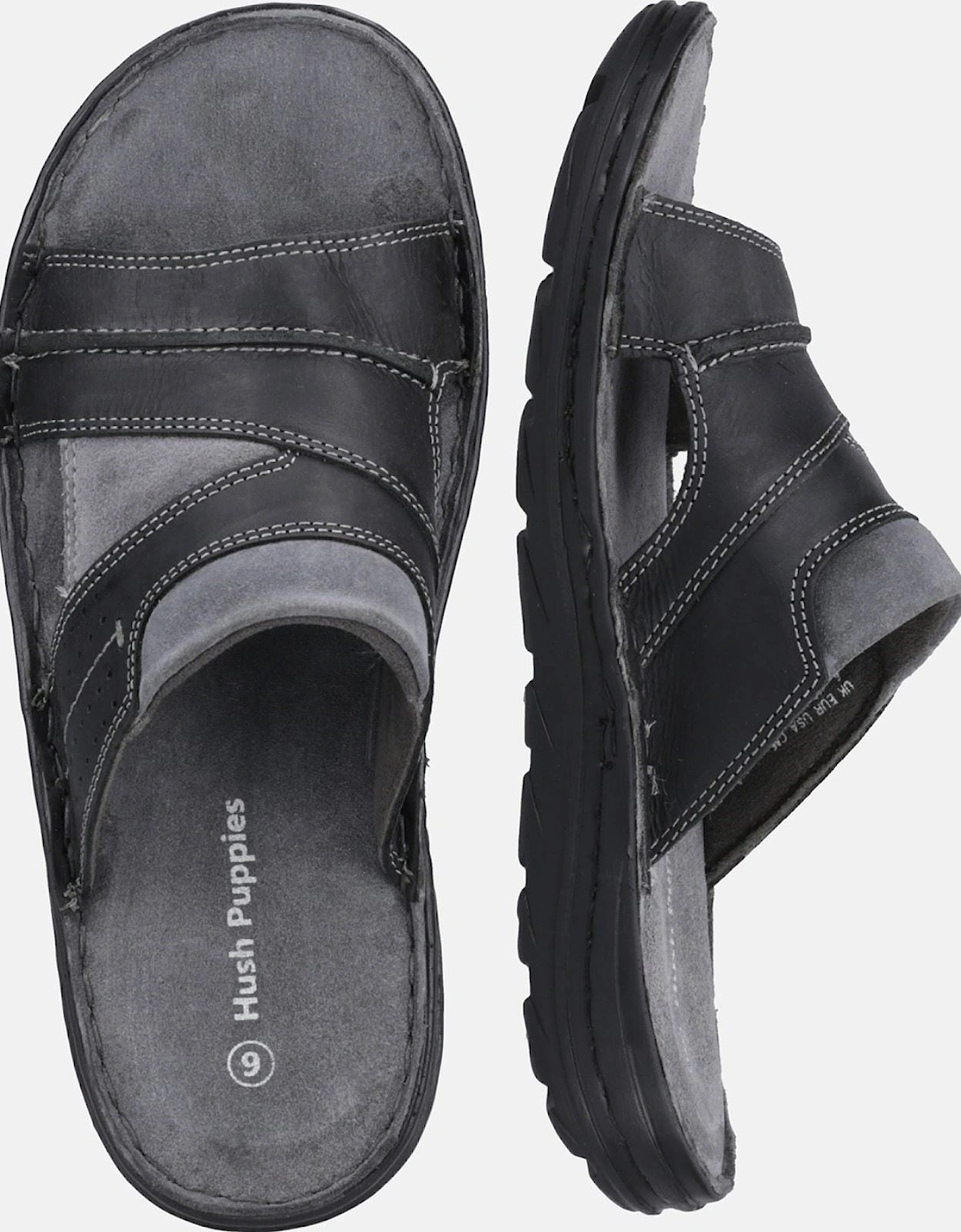 Archer Leather Men's Black Sandals