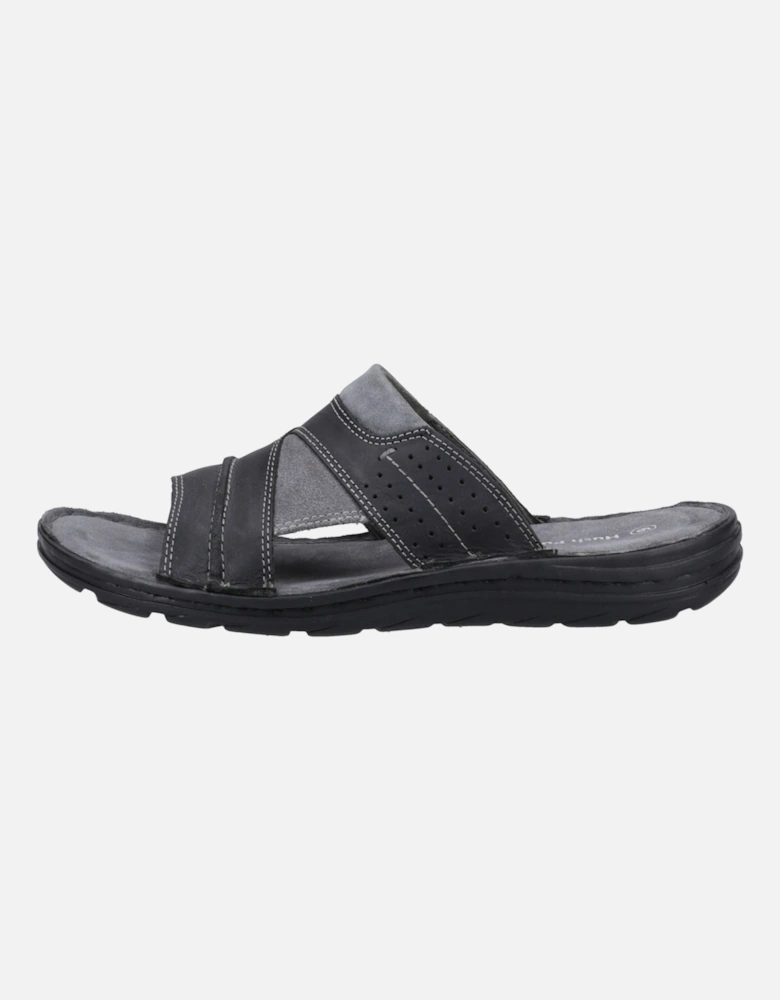 Archer Leather Men's Black Sandals