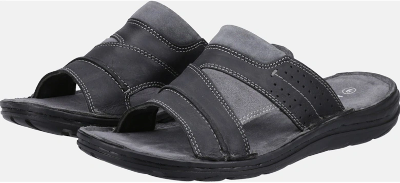 Archer Leather Men's Black Sandals