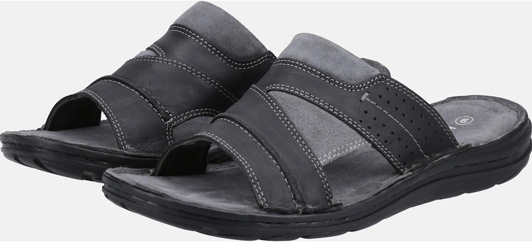 Archer Leather Men's Black Sandals