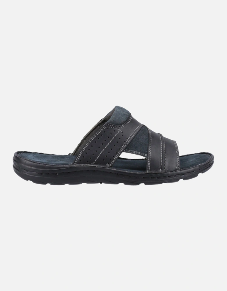 Archer Leather Men's Black Sandals