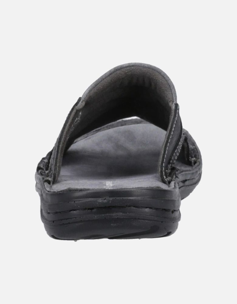 Archer Leather Men's Black Sandals