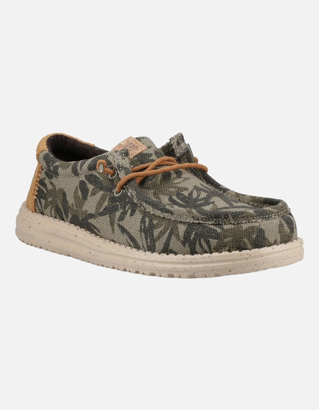 HEYDUDE Wally Palm Jute Jute Men's Burnt Olive/Ginger Brown Moccasins Shoes, 10 of 9