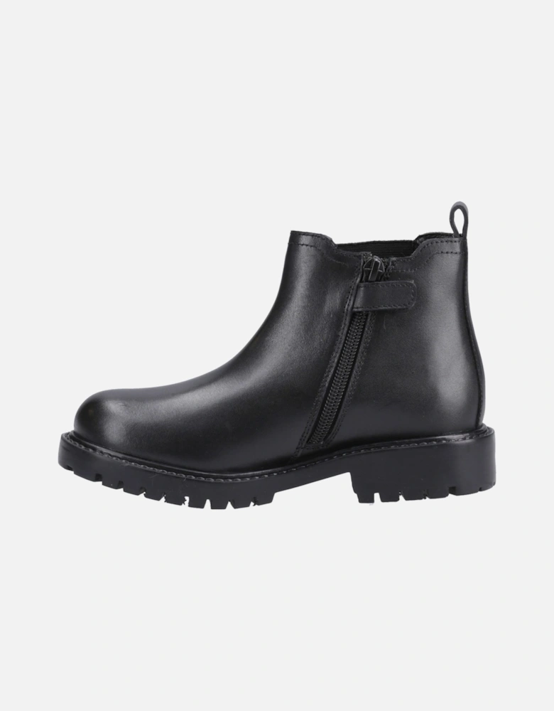 Ariella Chelsea Leather Girls's Black Boots