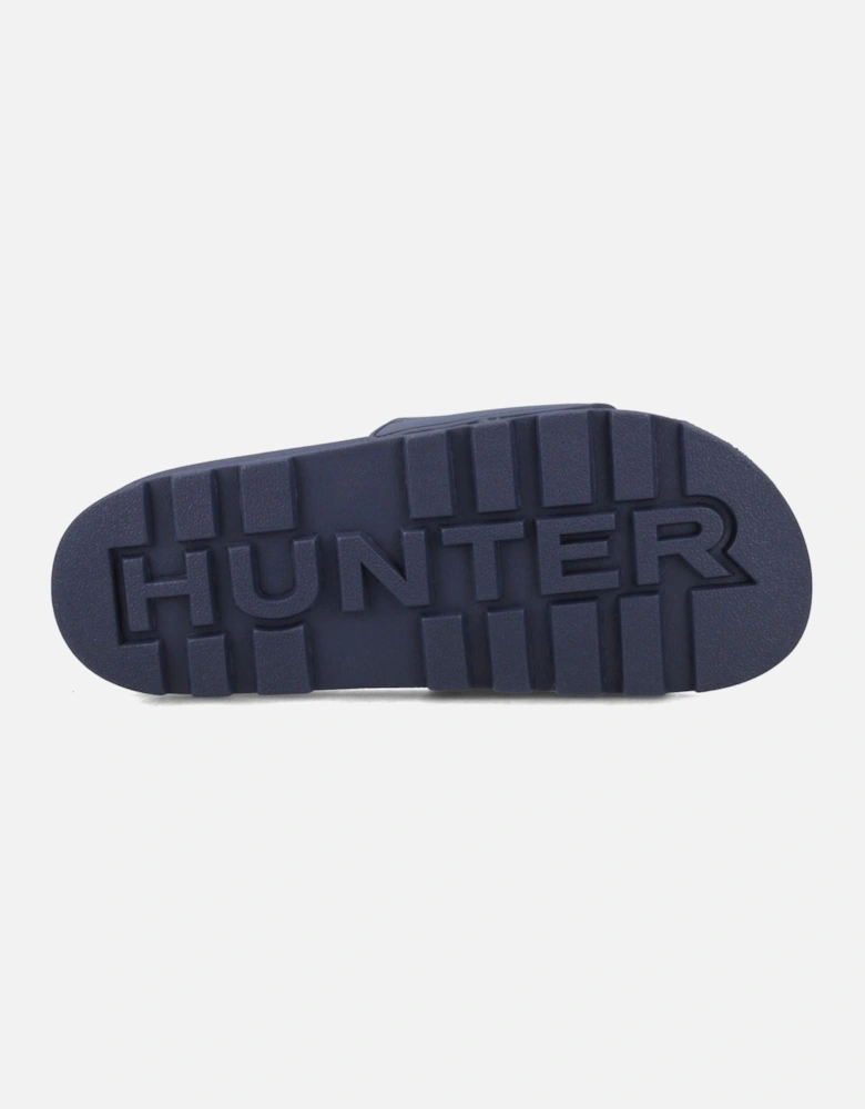 Core Embossed Slider Polyester Navy Slides