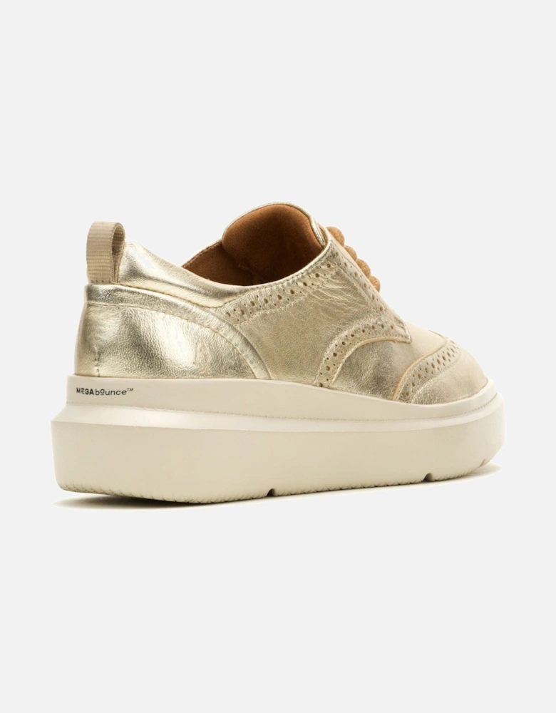 Joy Leather Women's Champagne Brogues Shoes