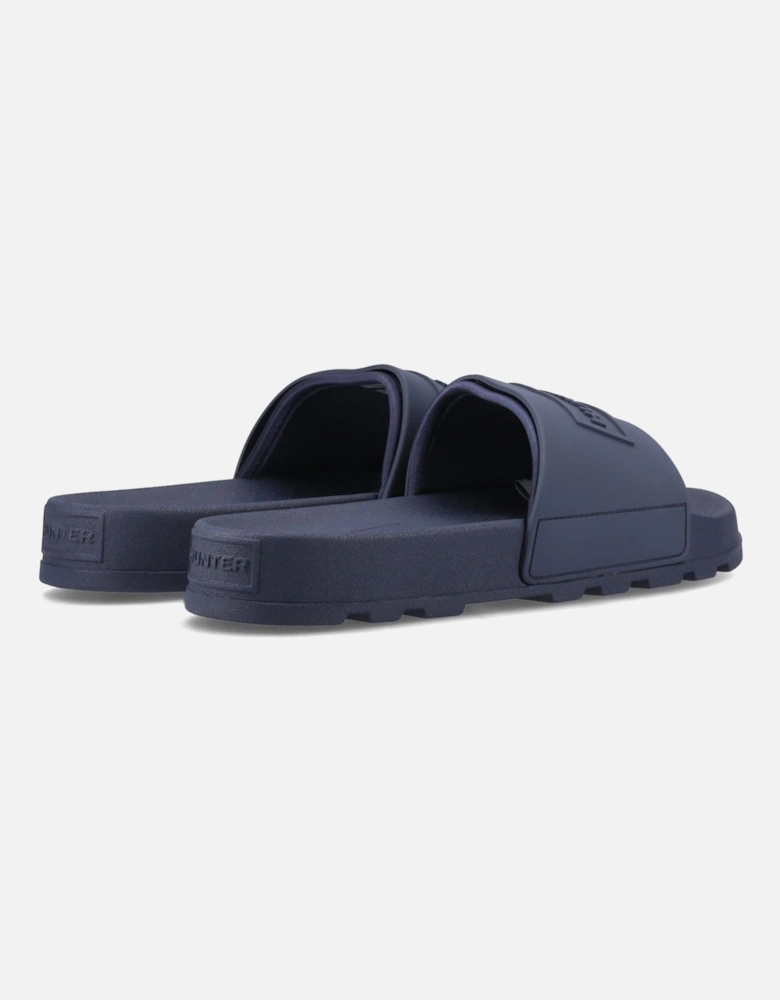 Core Embossed Slider Polyester Navy Slides