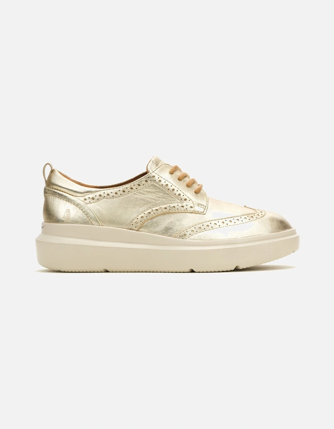 Joy Leather Women's Champagne Brogues Shoes