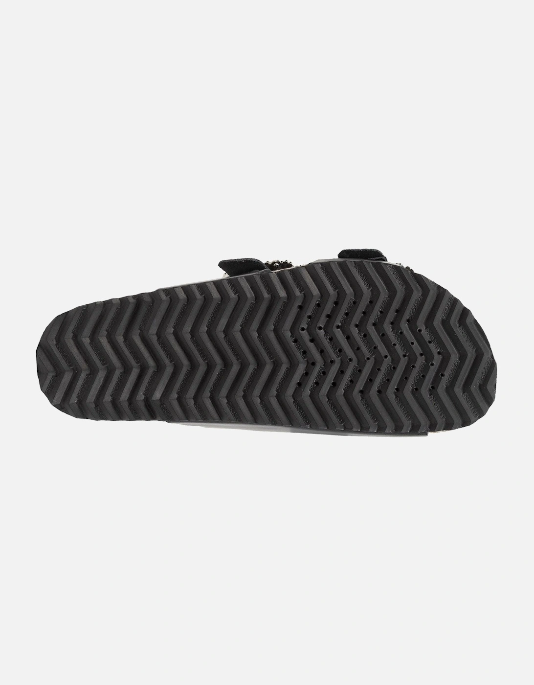 D BRIONIA R Leather Women's Black Sandals