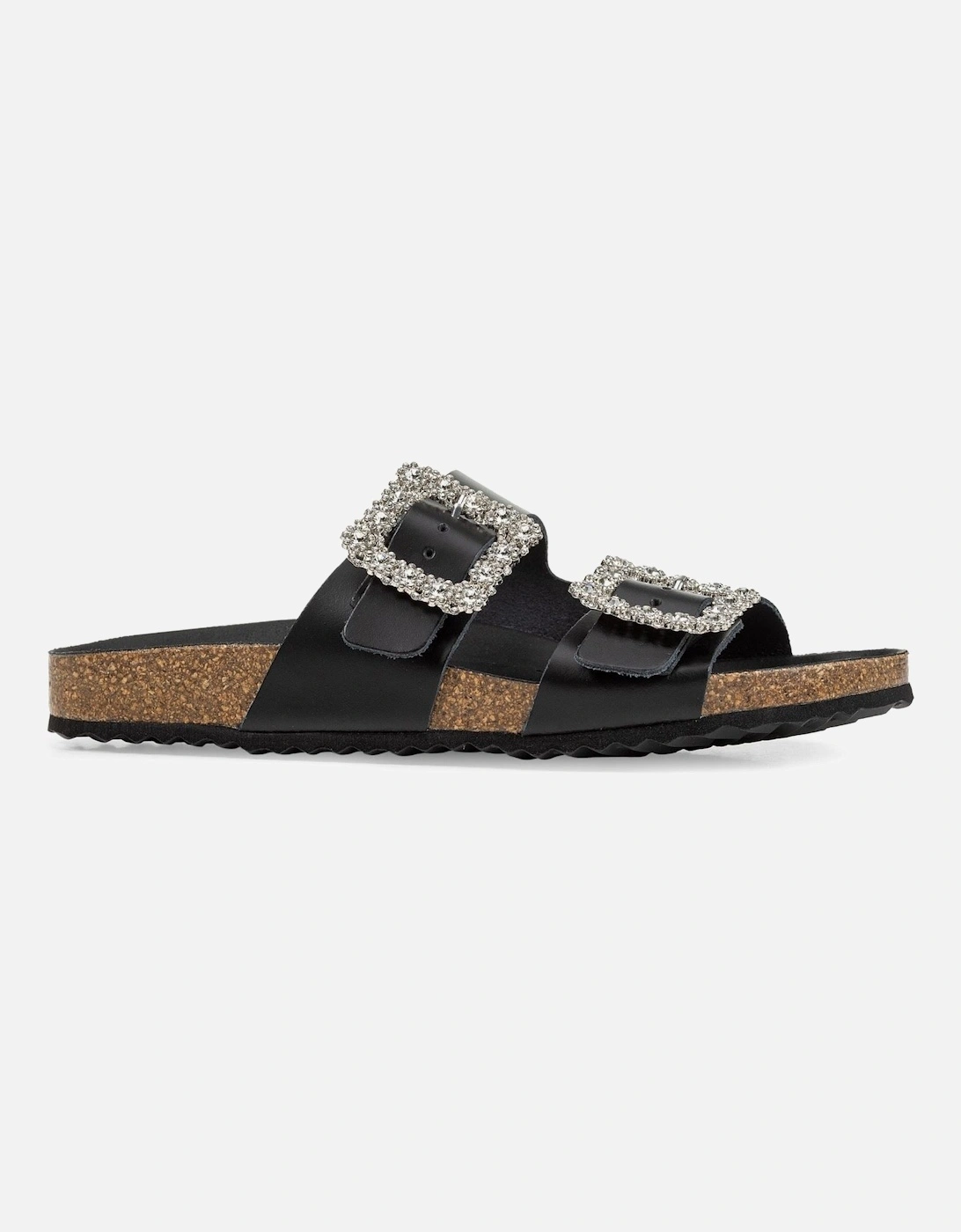 D BRIONIA R Leather Women's Black Sandals