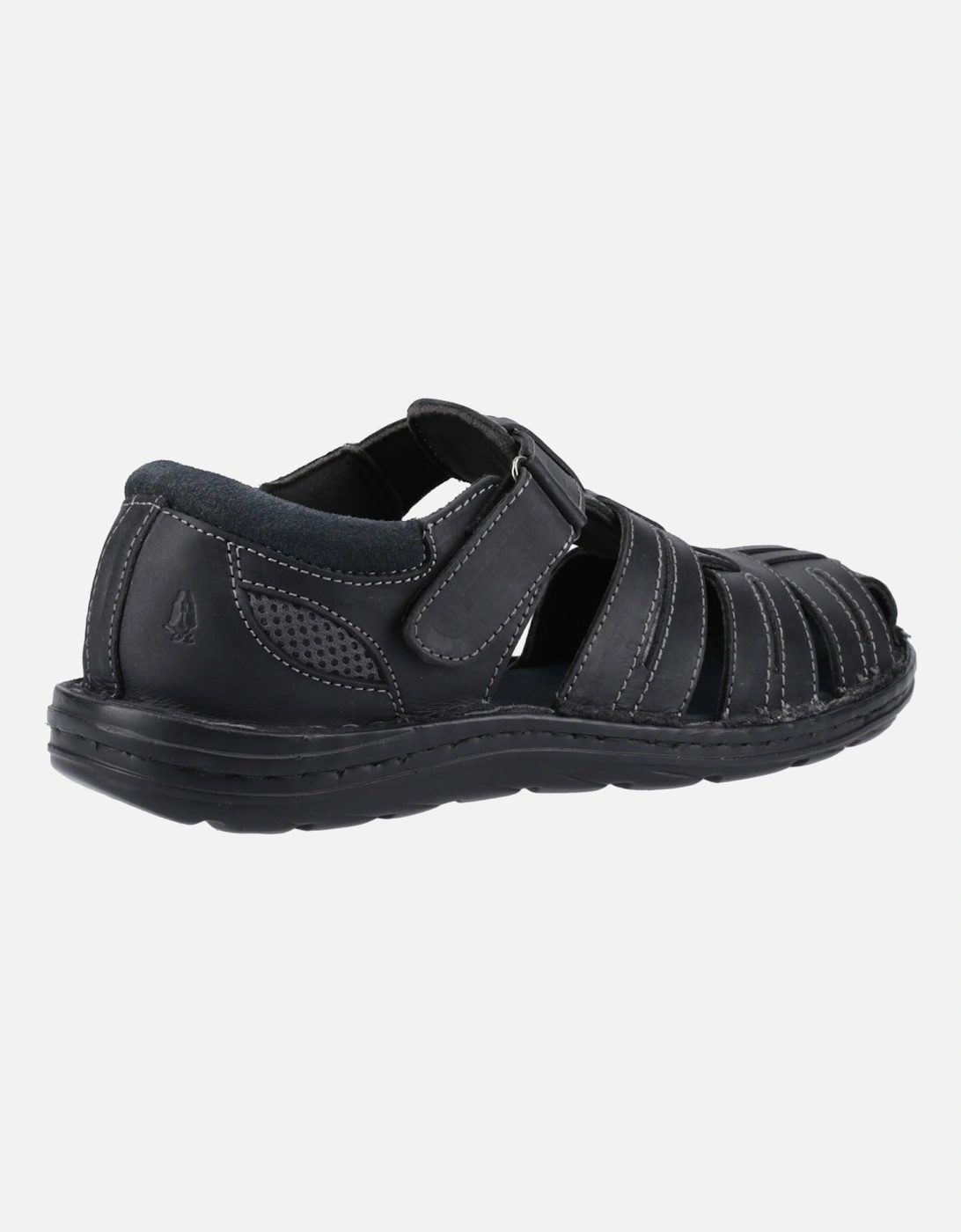 Hush Puppies Albert Men's Leather Sandals in Black Size UK 9 EU 43 US 10 Casual Slip On Footwear - Image 8