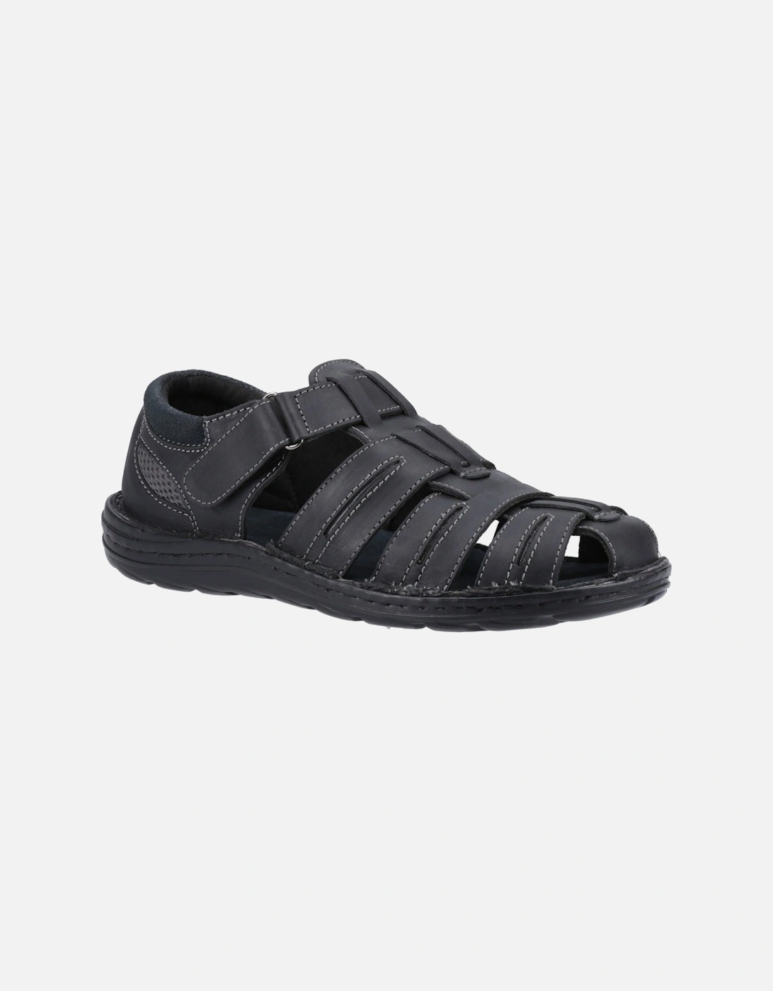 Albert Leather Men's Black Sandals, 6 of 5