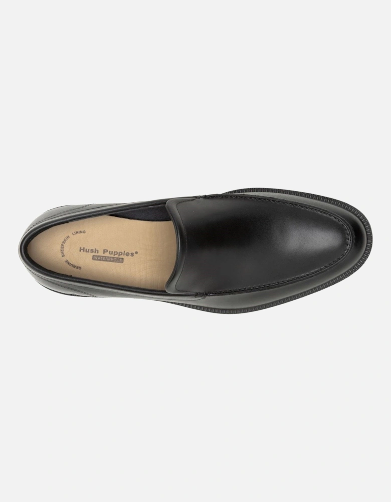 Banker Leather Men's Black Lace-Up Shoes