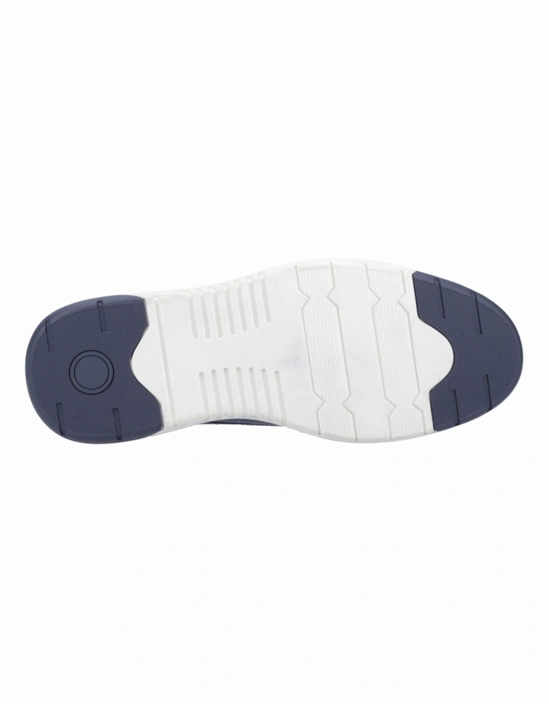 Bruce Canvas Men's Navy Lace-Up Shoes