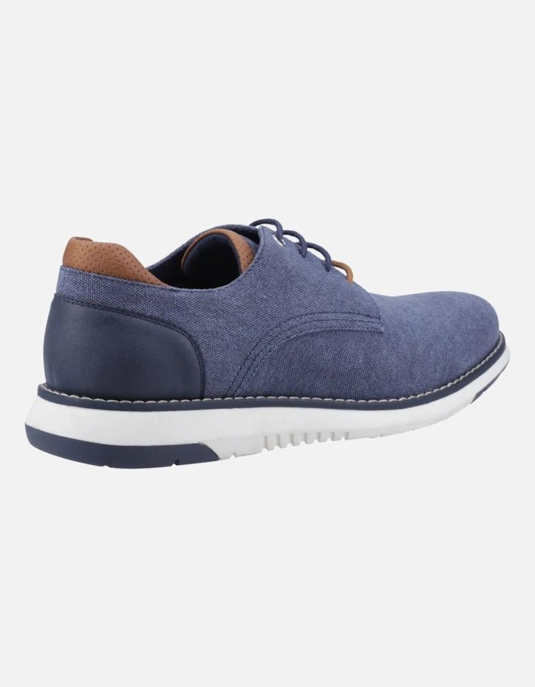 Bruce Canvas Men's Navy Lace-Up Shoes