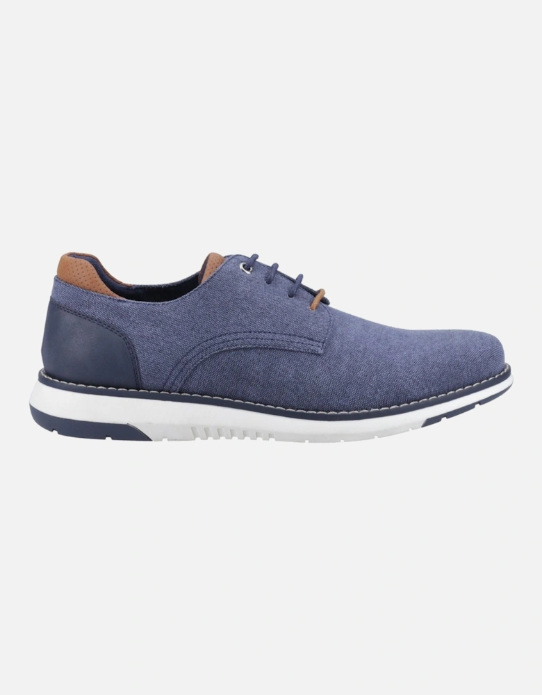 Bruce Canvas Men's Navy Lace-Up Shoes