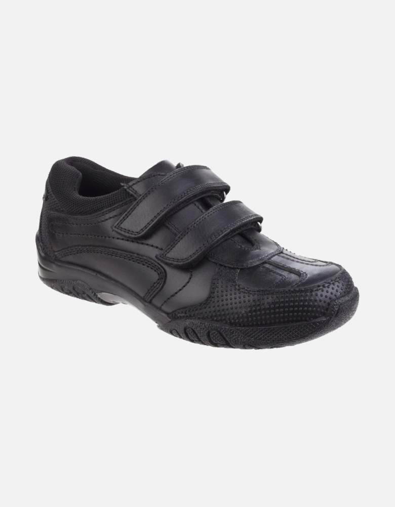 Jezza Senior Leather Boys's Black Loafers