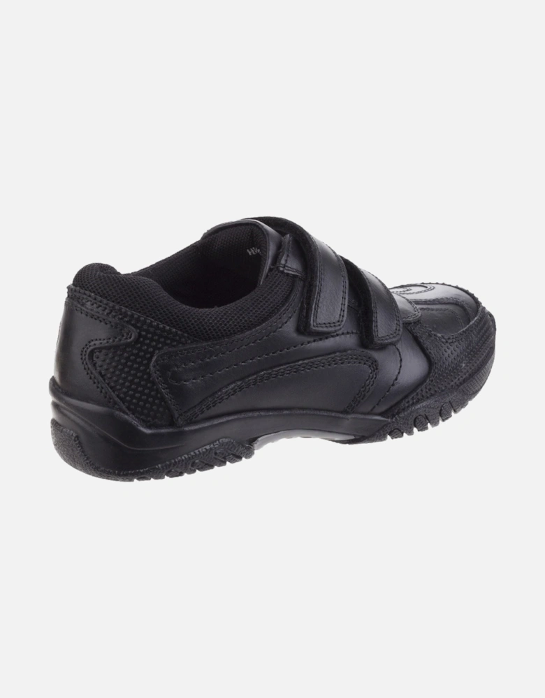 Jezza Senior Leather Boys's Black Loafers