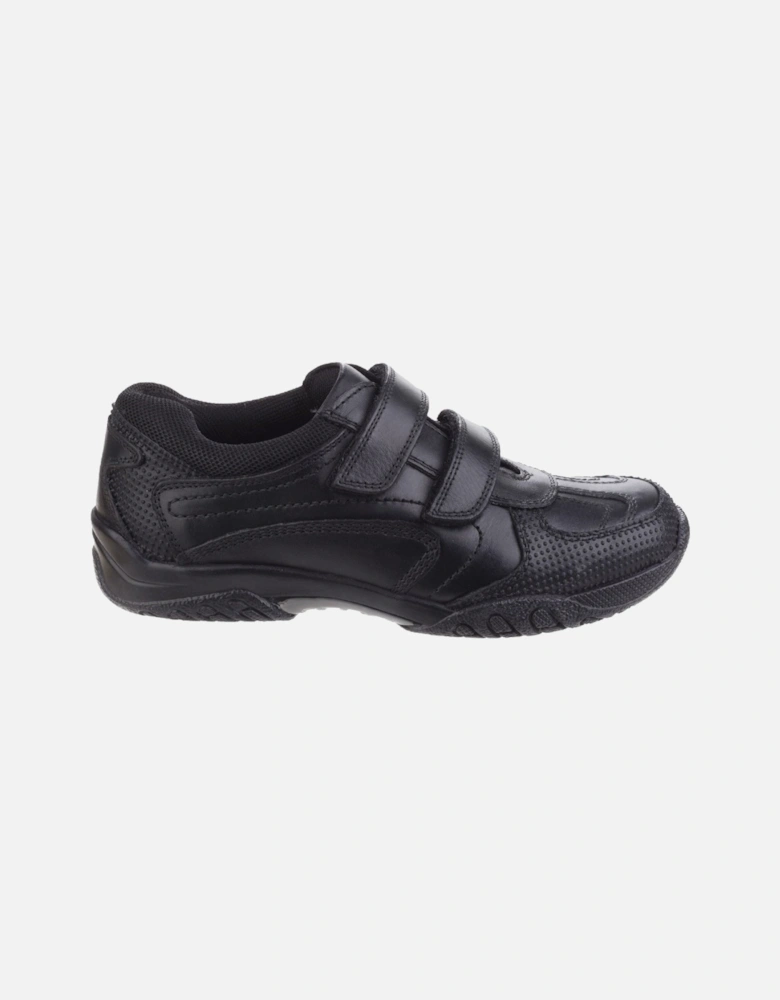 Jezza Senior Leather Boys's Black Loafers