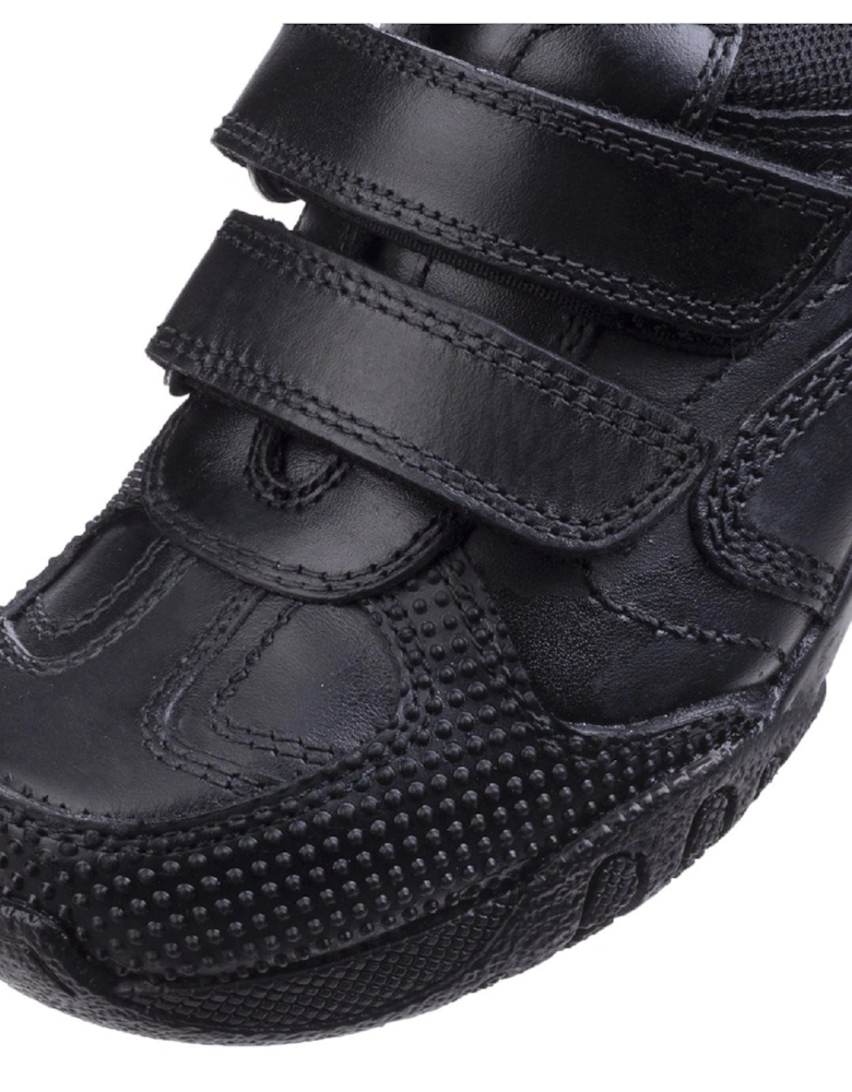 Jezza Senior Leather Boys's Black Loafers