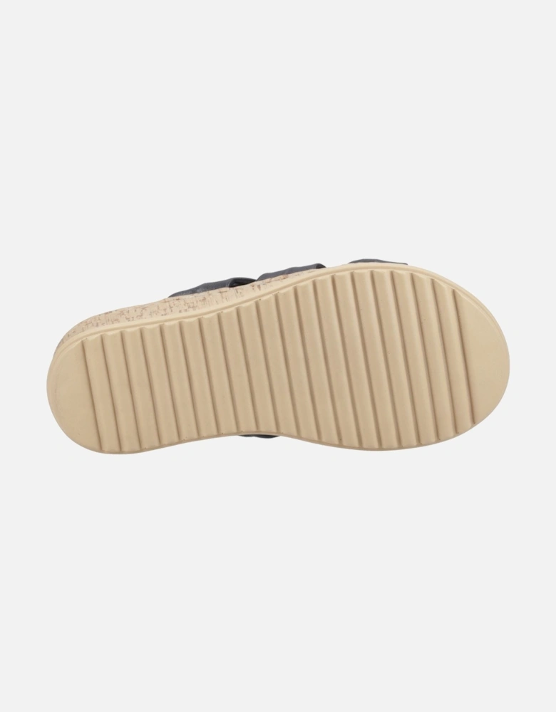 Eden Wide Fit Leather Women's Black Sandals