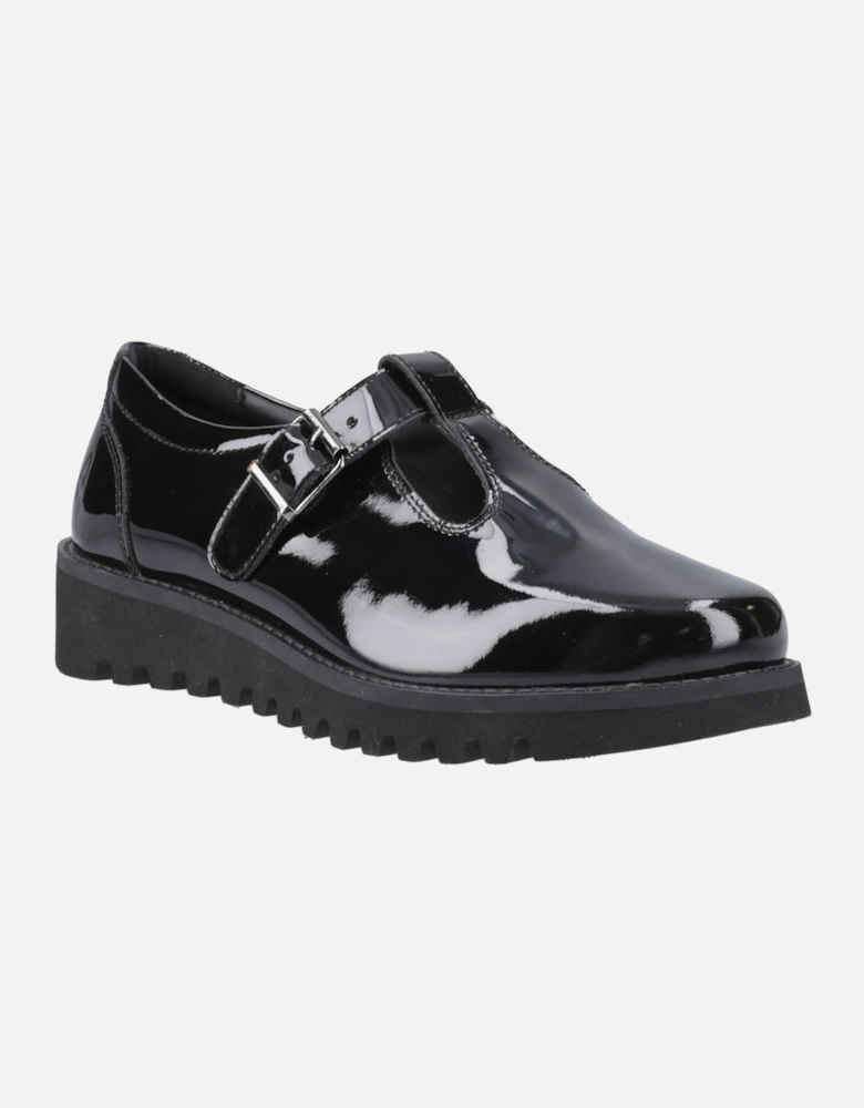 Florrie T-Bar Leather Girls's Black Shoes