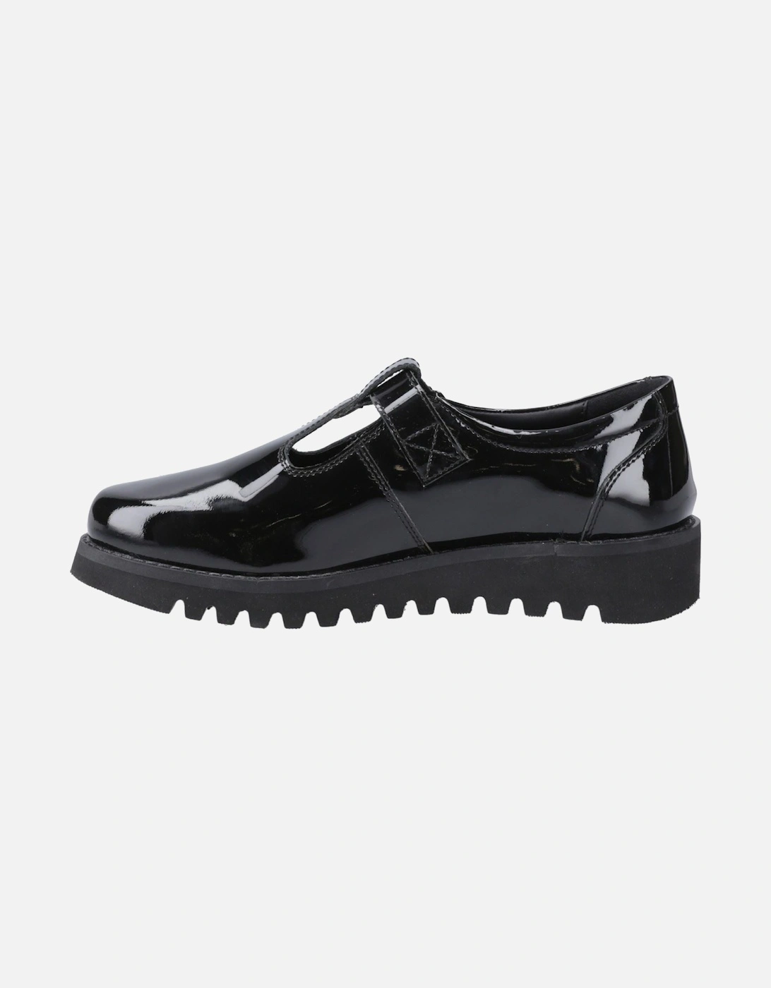Florrie T-Bar Leather Girls's Black Shoes